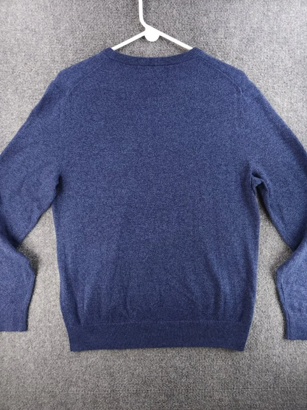 NWT Banana Republic Premium Luxe Yarn Blue Heathered Sweater Knit Crew Pullover